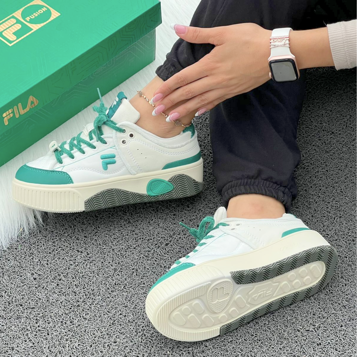 tenis fila original mujer color verde blanco comprar en tienda onlineshoppingcenterg colombia centro de compras en linea